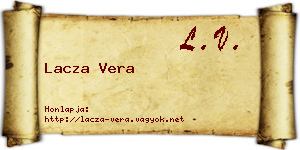 Lacza Vera névjegykártya